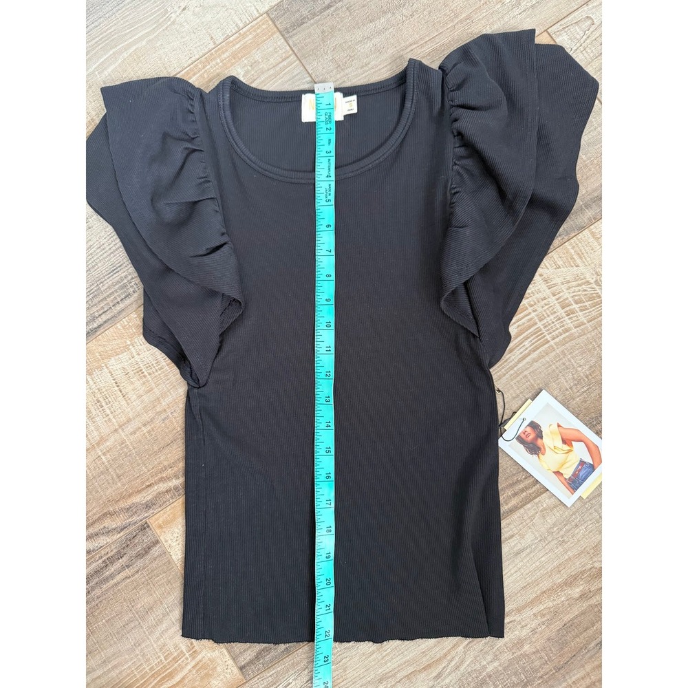Nation LTD Irina Ribbed Ruffle Sleeve Tee - Picture 7 of 7